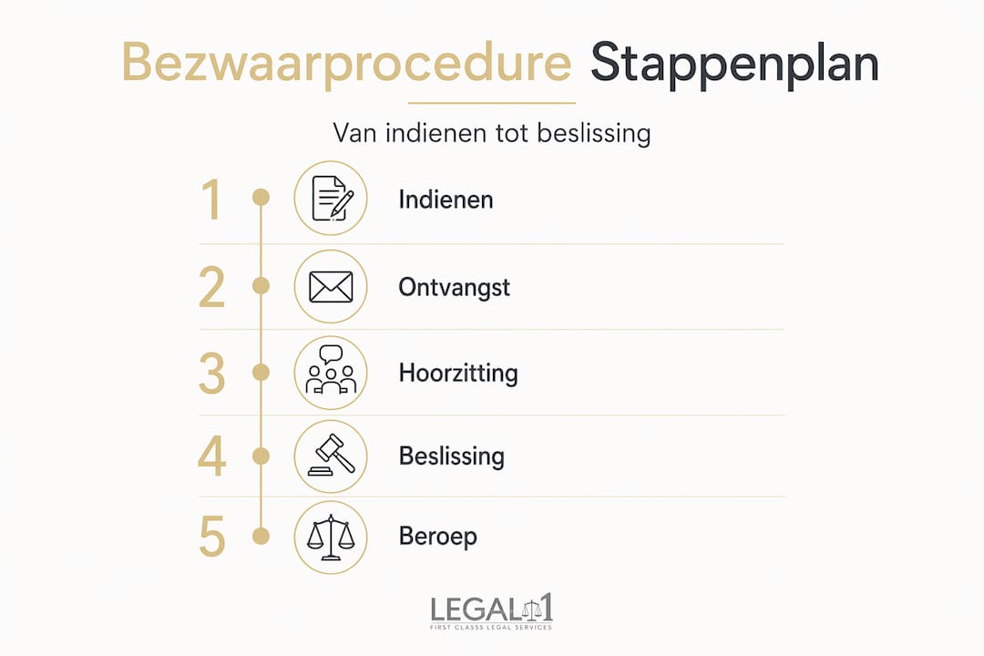 Visueel stappenplan voor het indienen van bezwaar