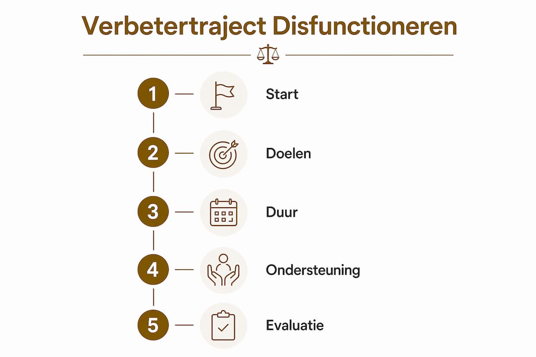 Infographic: Stappenplan voor het aanpakken van disfunctioneren