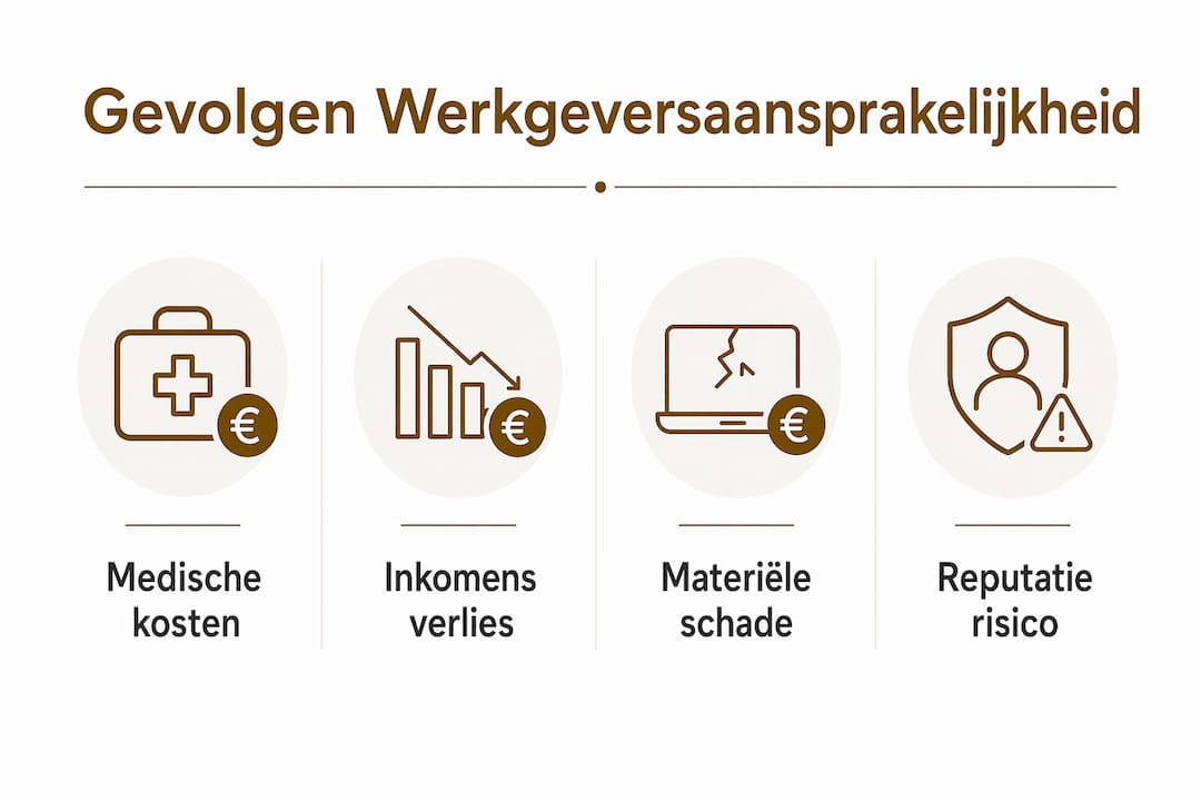 Infographic: wat zijn de gevolgen van werkgeversaansprakelijkheid?
