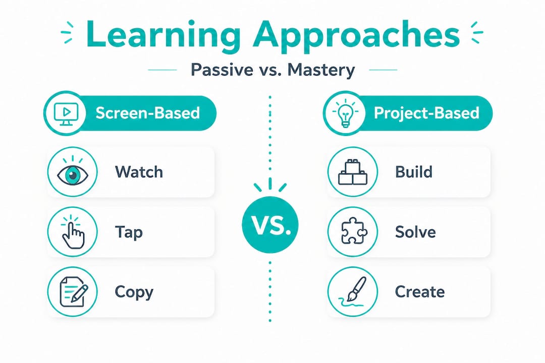 Infographic comparing learning approaches for STEAM