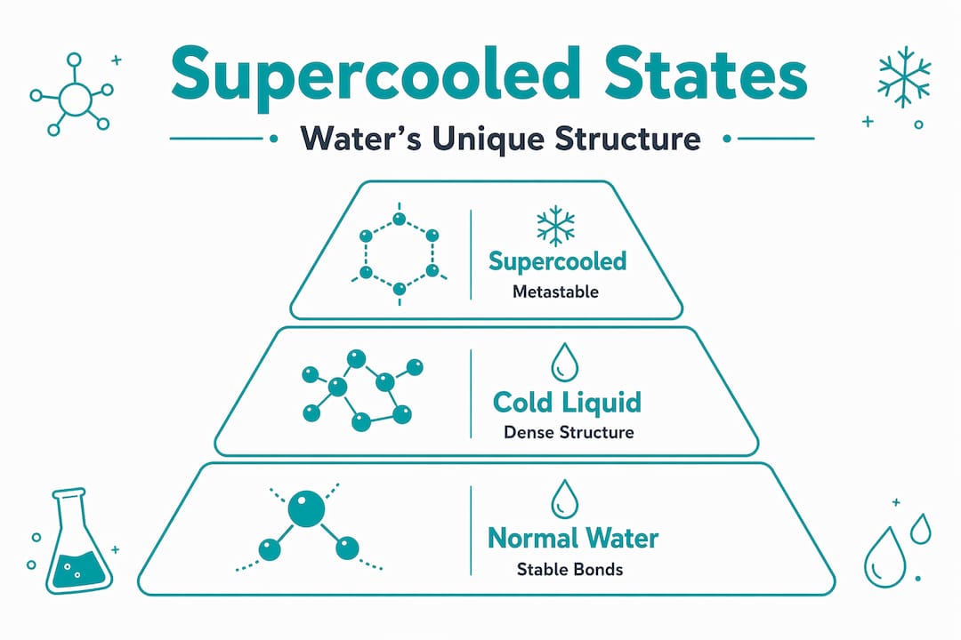 Hierarchy pyramid of water molecular states