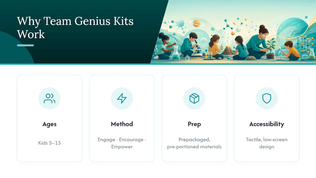 Why Team Genius Squad Kits Make Low Prep Even Simpler — overview diagram
