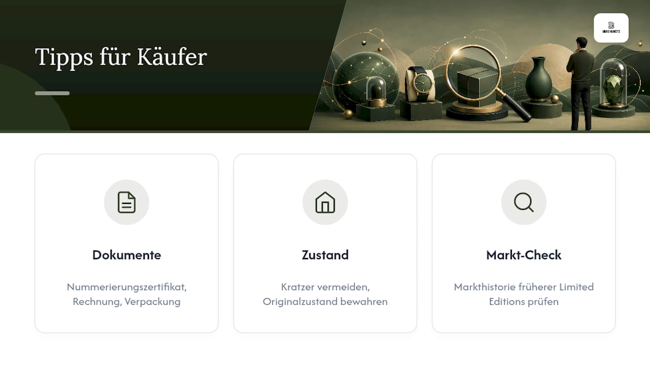 Drei Prüfregeln für Limited Editions
