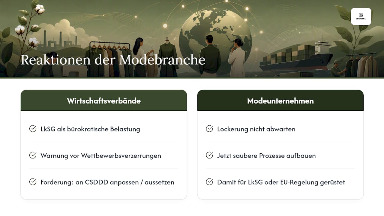 Wie reagiert die Modebranche auf das Gesetz? — overview diagram