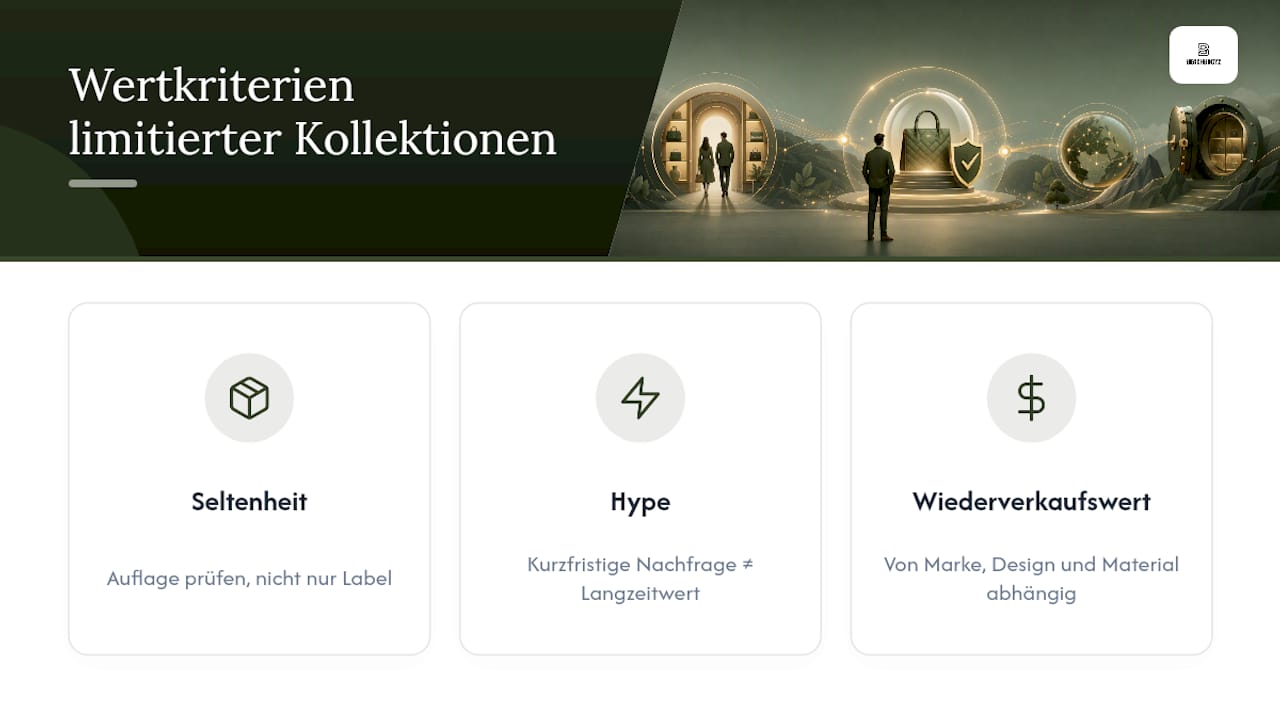 Drei Kriterien zur Beurteilung limitierter Kollektionen