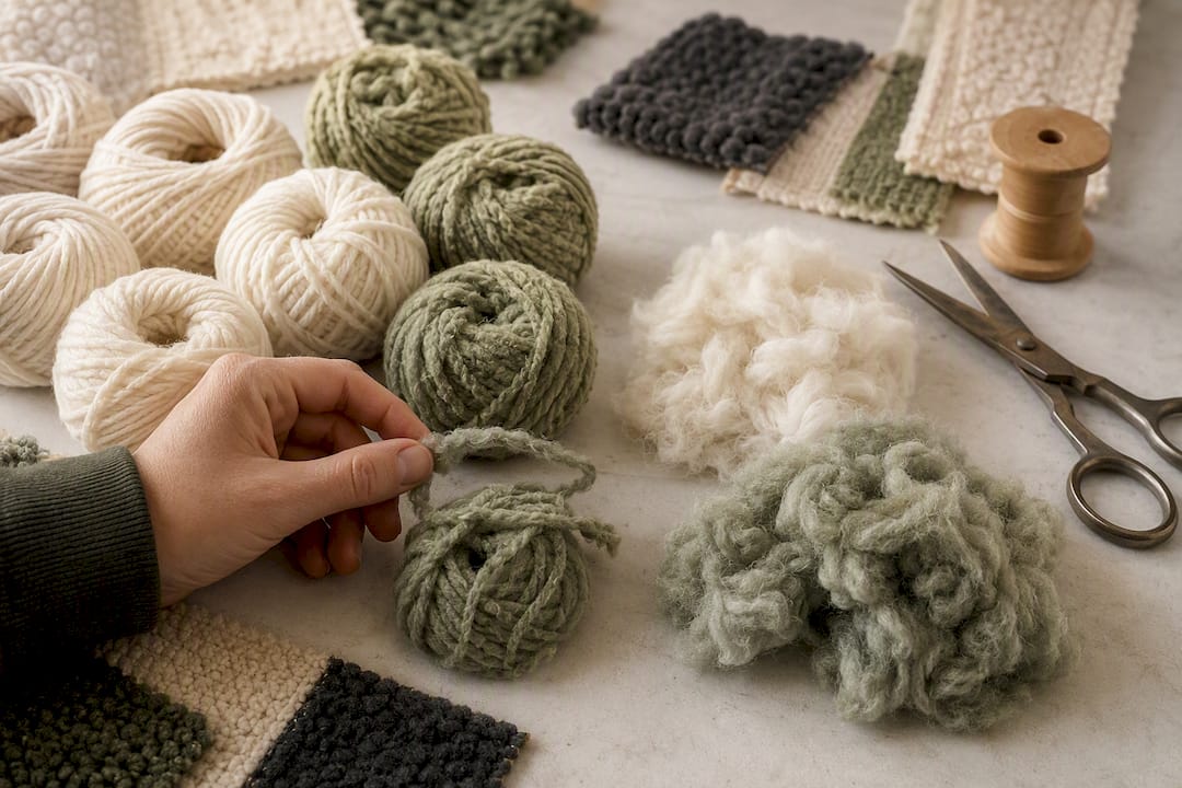 Recycelte Garne und textile Faserproben
