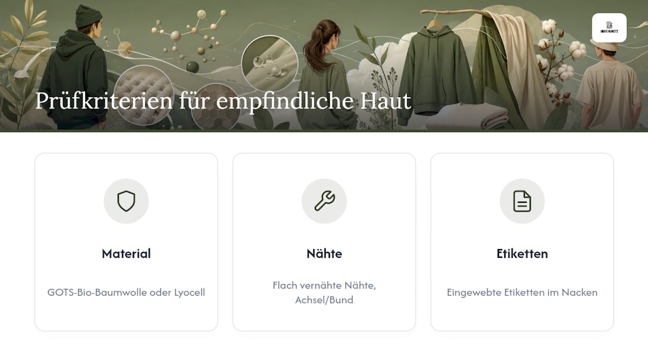 Drei Merkmale hautfreundlicher Kleidung
