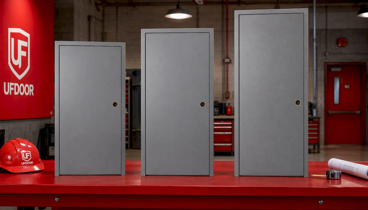 32 x 76 Steel Door Slab, Single Cylindrical Prep – 20 Gauge, Fire-Rated - 90 Min
