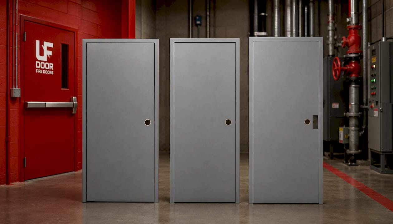 30 x 80 Steel Door Slab, Single Cylindrical Prep – 20 Gauge, Fire-Rated - 90 Min