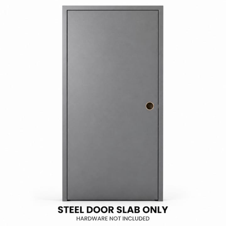 28 x 72 Steel Door Slab, Single Cylindrical Prep – 20 Gauge, Fire-Rated - 90 Min