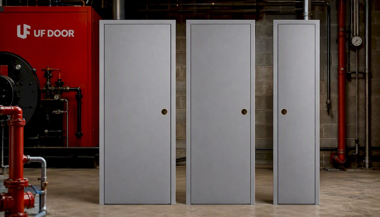 28 x 72 Steel Door Slab, Single Cylindrical Prep – 20 Gauge, Fire-Rated - 90 Min
