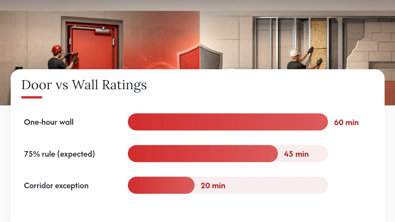 Where a 20-Minute Fire Door Rating Applies — overview diagram