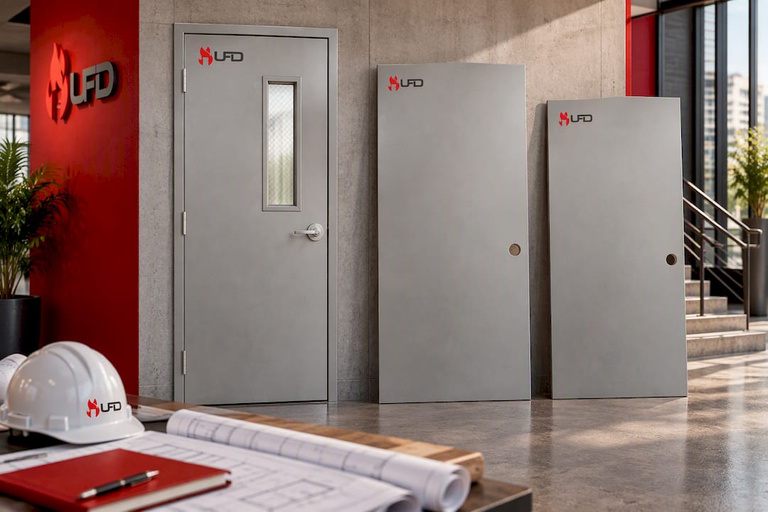 30 x 84 Steel Door Unit – Commercial Flush Hollow Metal Door with Frame, Self-Closing Hinges & Cylindrical Lockset