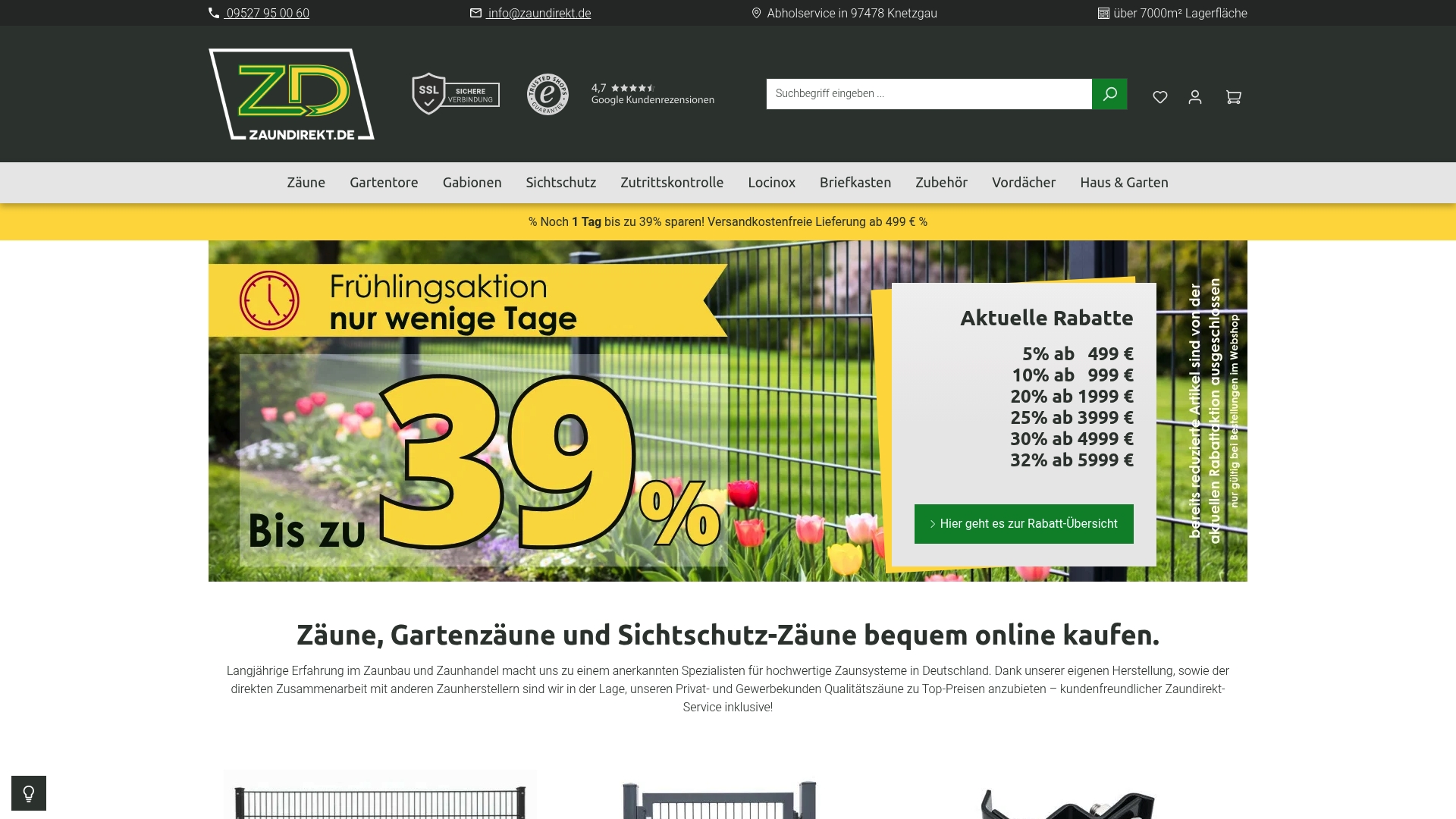 Top 5 Sichtschutz-garten24.de Alternativen 2026 4 https://zaundirekt.de
