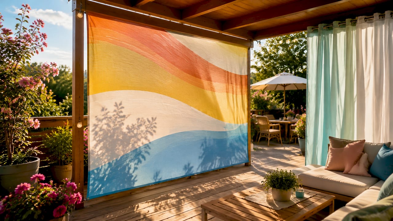 Rollo vs. Vorhang auf der Terrasse: Was passt besser? 7 Sonnenschutzrollo und Outdoor-Vorhang für die Terrasse