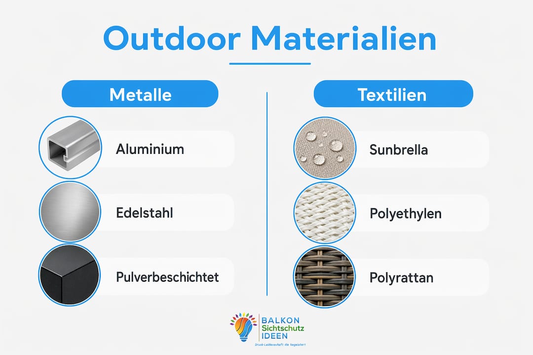 Definition outdoor geeignet: Was Materialien wirklich leisten müssen 5 Übersichtsgrafik: Outdoor-Materialien im direkten Vergleich