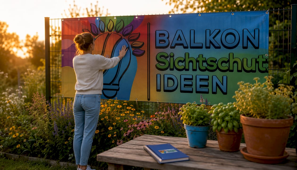 Das passende Sichtschutzmotiv finden: Ihr Ratgeber 4 Detailansicht eines digital bedruckten Sichtschutzes am Gartenzaun