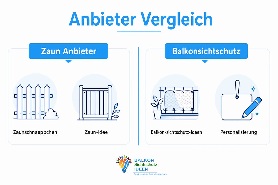 Die besten Zaundirekt.de Alternativen für Ihren Balkon 2026 3 Übersicht: Die besten Anbieter für Zäune im direkten Vergleich – Infografik