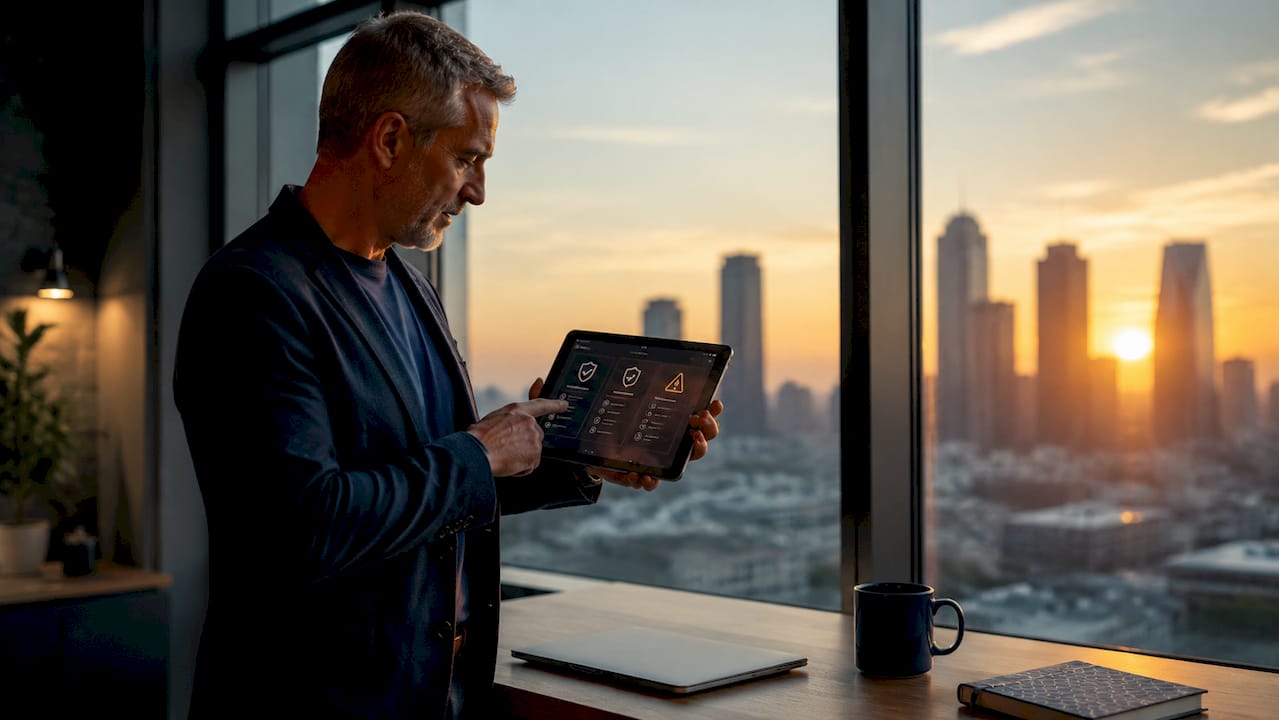Expert reviewing digital habits comparison chart