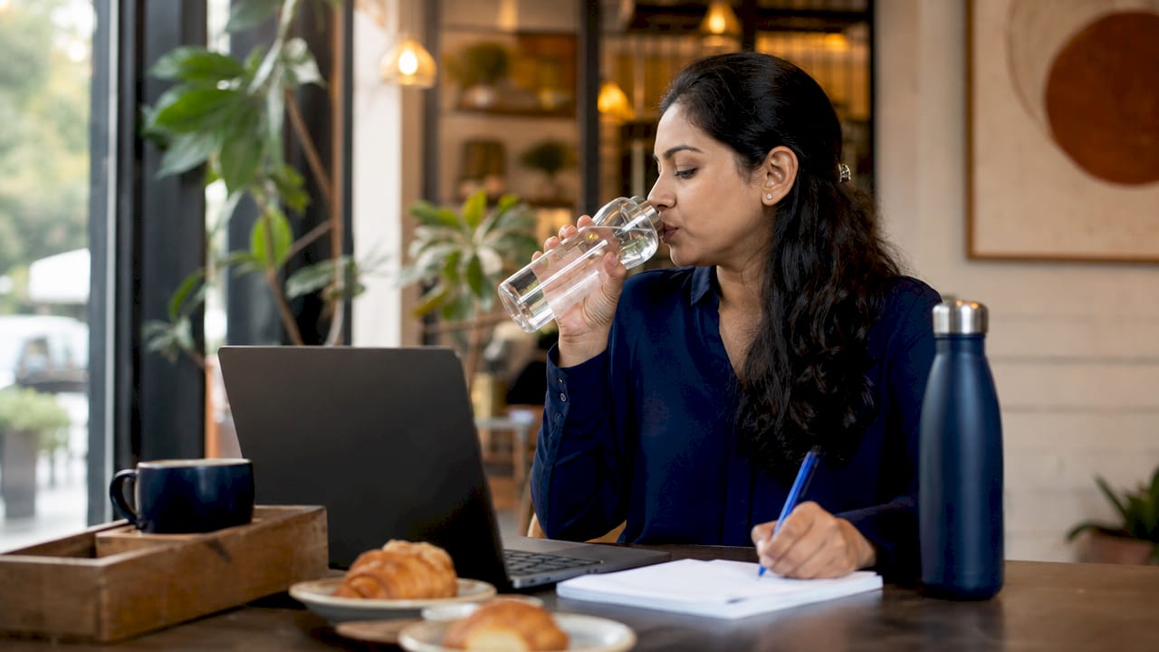 Employee attending security training session