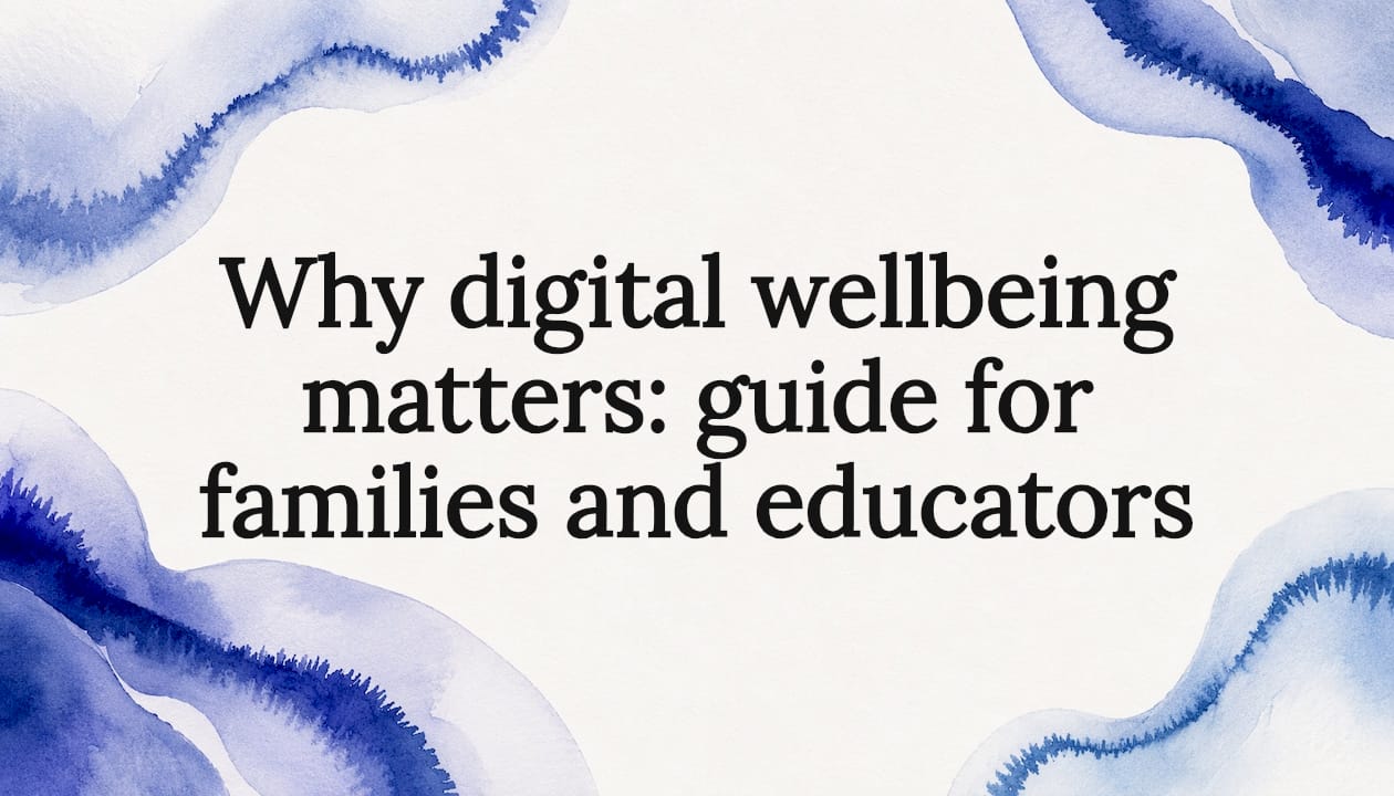 Decorative title card illustration for wellbeing