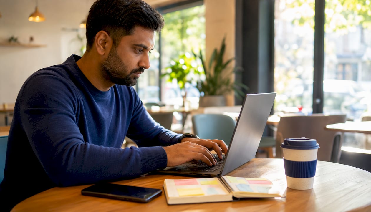IT professional configuring 2FA on desktop