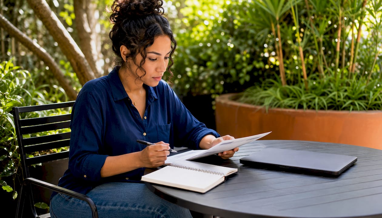 Employee in 2FA training session typing