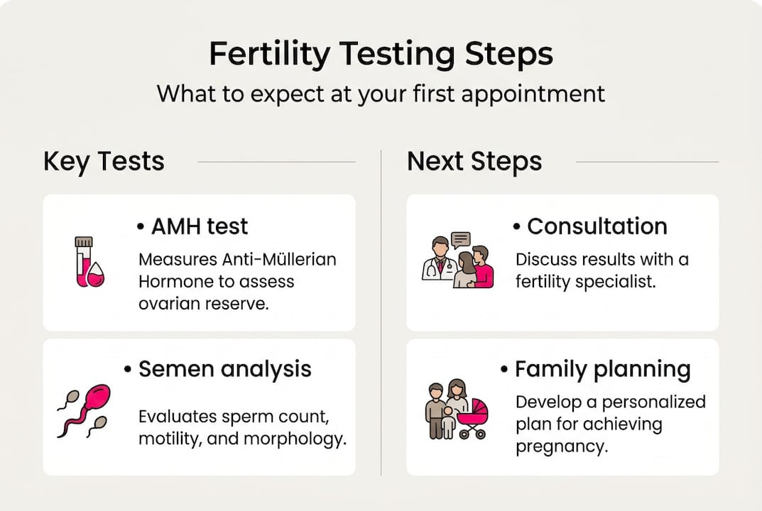 Infographic explains fertility testing steps