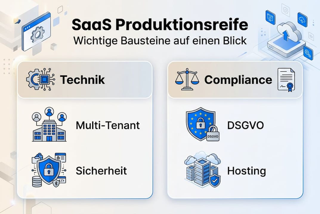 Overview of the key success factors for production-ready SaaS.