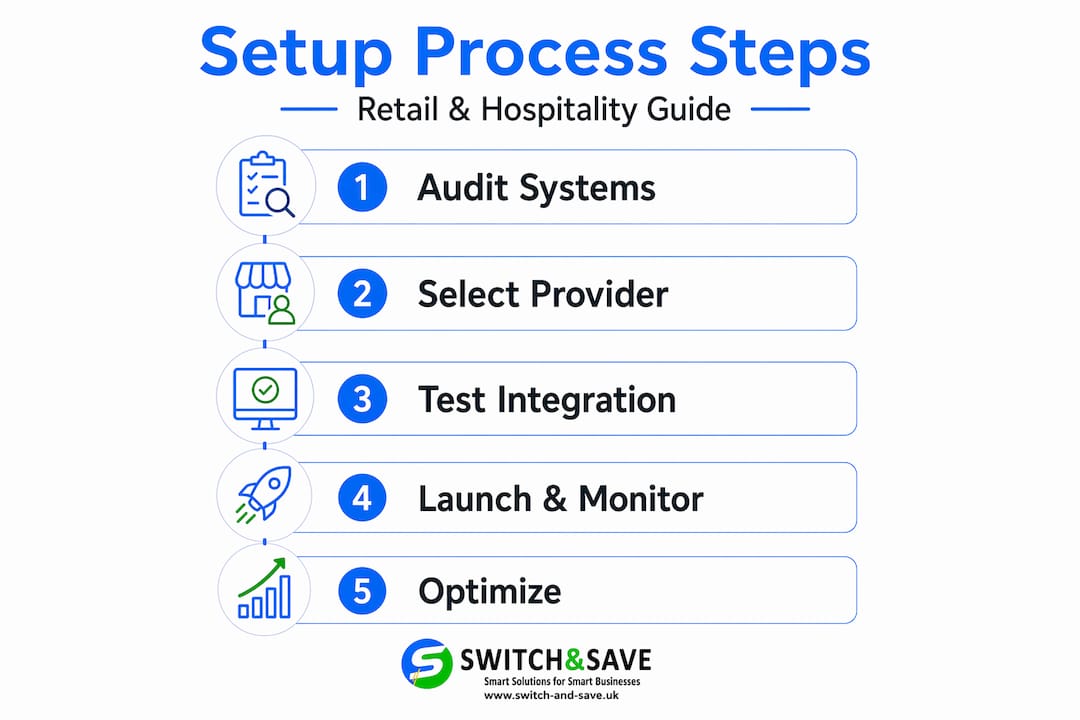 Infographic with key payment integration steps