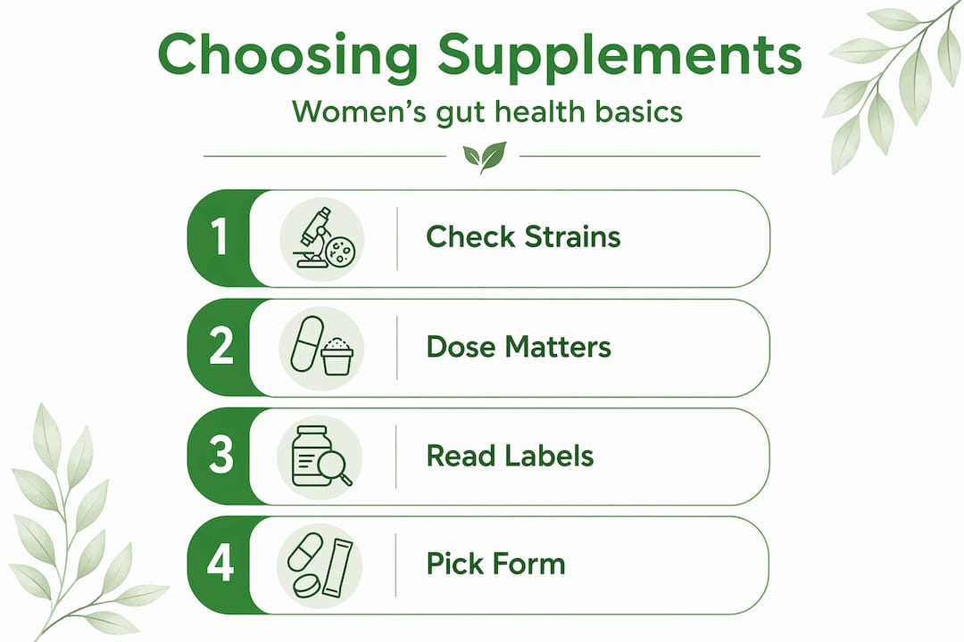 Infographic steps for supplement selection