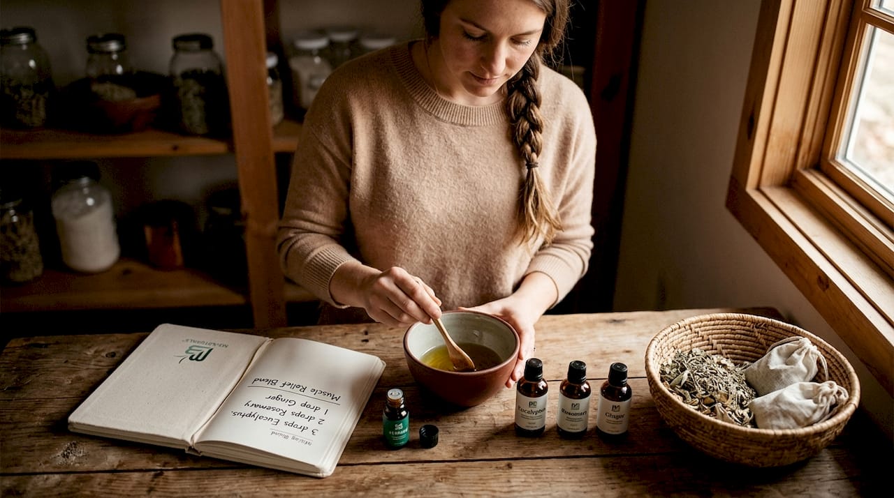 Blending essential oils for muscle soreness