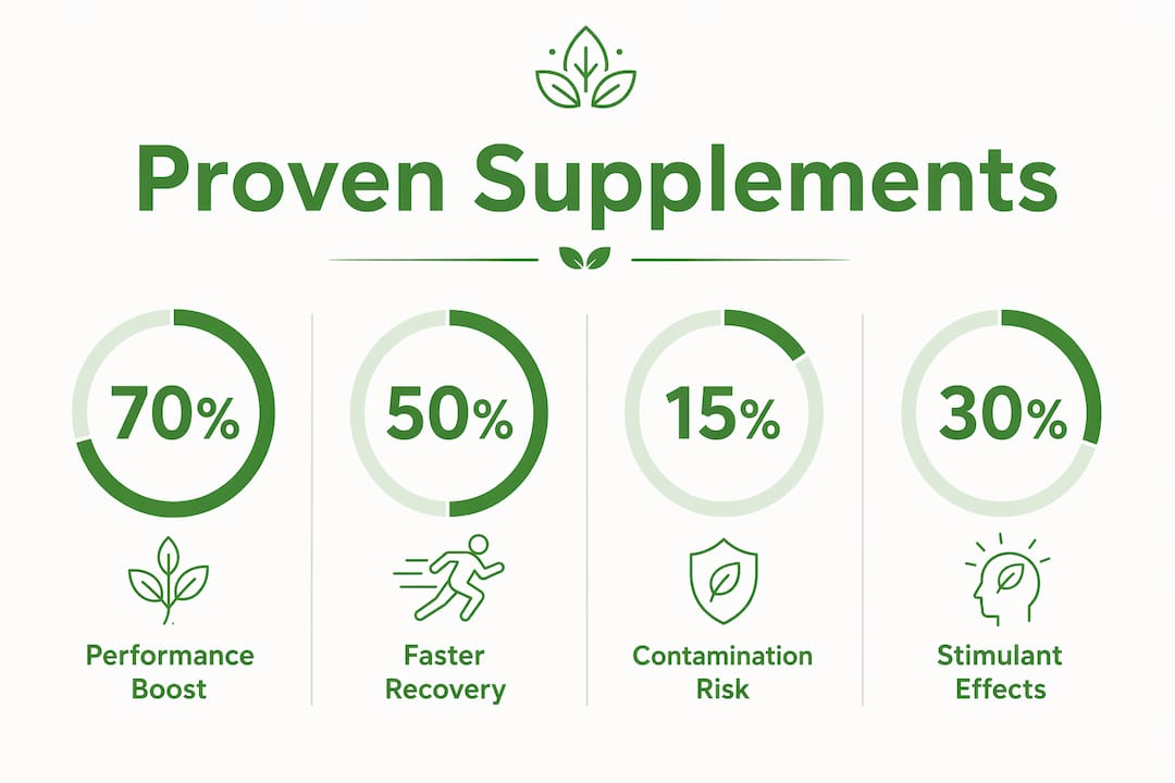 Infographic illustrating supplement benefits and risks