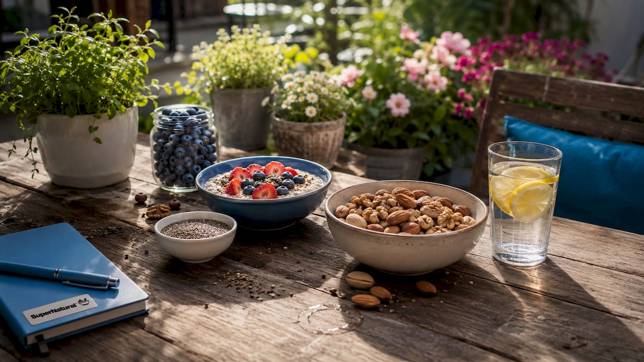 High fiber foods supporting gut health