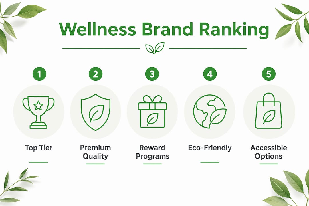 Infographic showing wellness brand ranking tiers