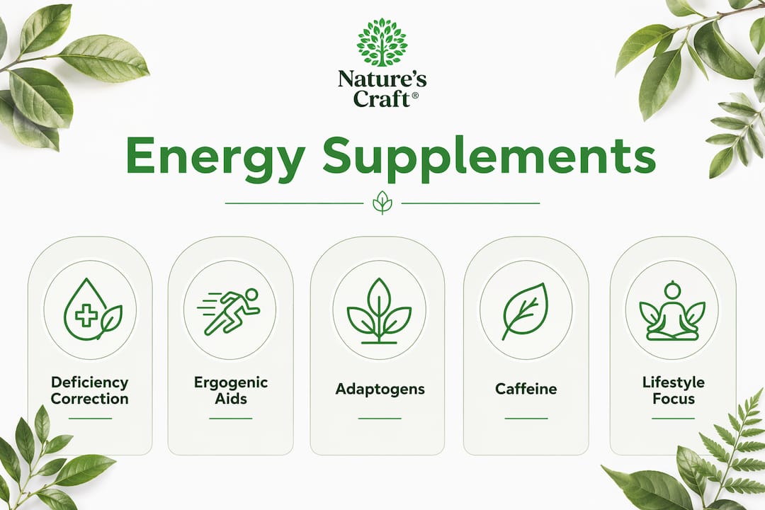 Infographic showing hierarchy of male energy supplements