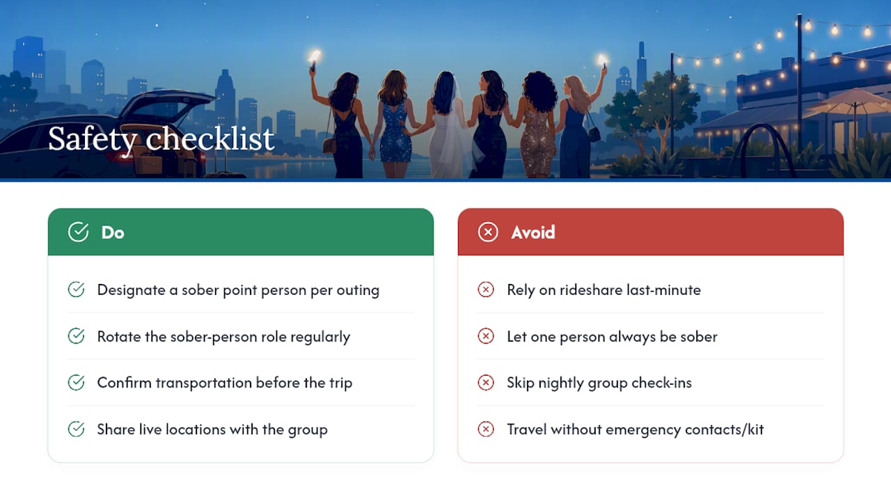 Safety Tips and Responsible Partying Guidelines — overview diagram