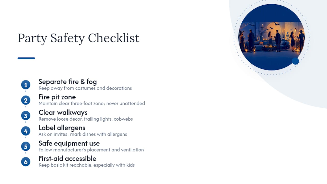Six practical Halloween party safety checks
