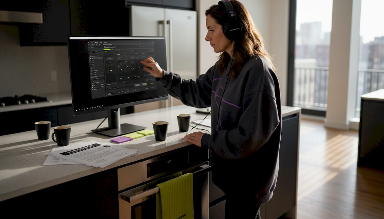 Producer operating plugin-heavy session on Windows PC