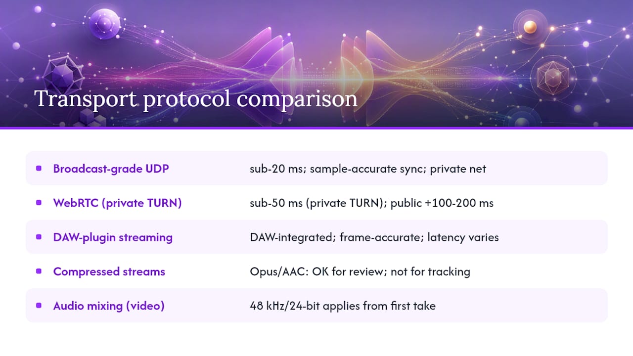 Which transport protocols actually meet the standard? — overview diagram