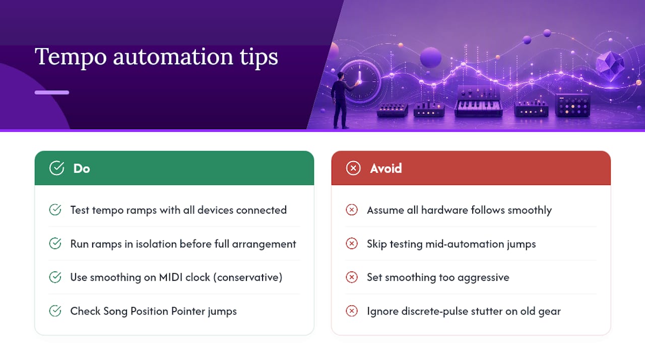 Using MIDI Clock With Tempo Changes and Automation — overview diagram