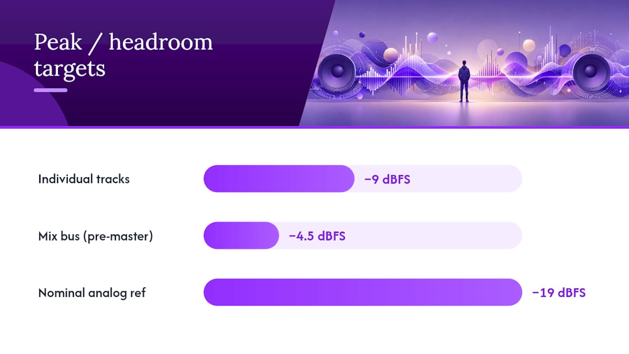 What Peak and Loudness Targets Should You Actually Use? — overview diagram