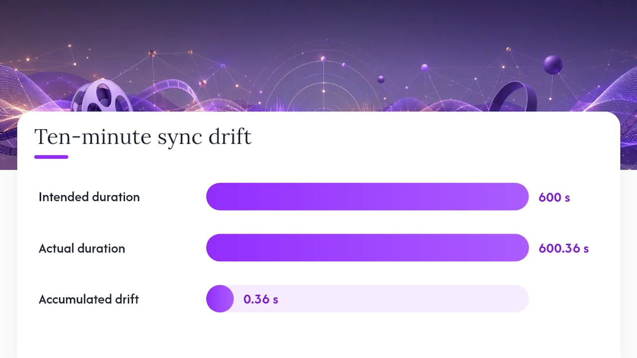 Diagram showing audio drift correction ratio