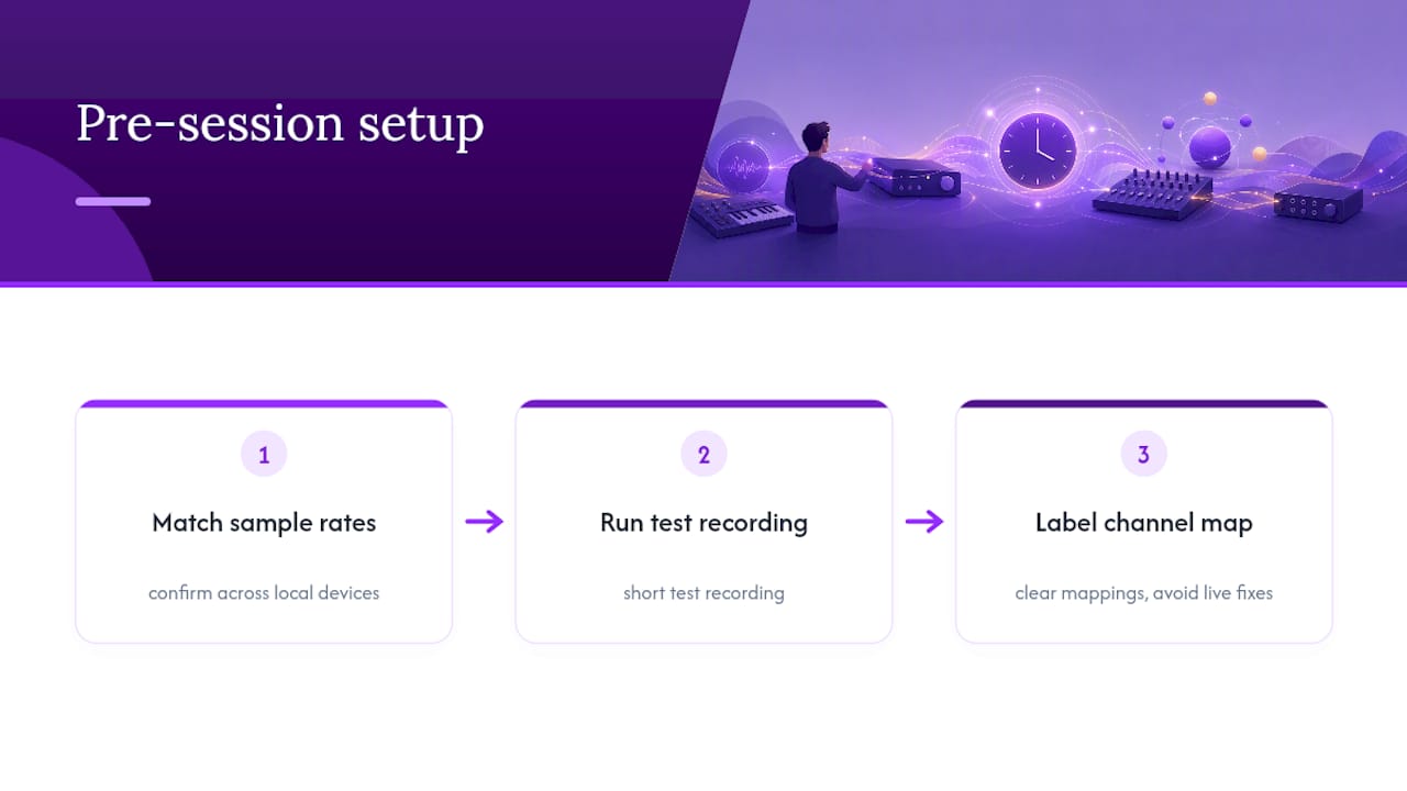 Three-step aggregate device session checklist