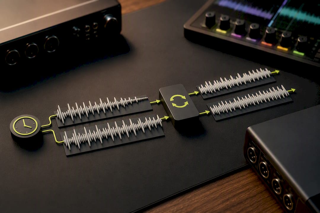 Waveforms realigning after drift correction