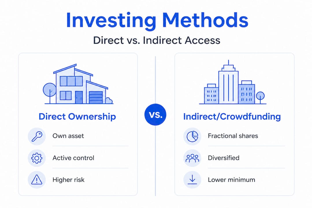 Infographic compares direct and indirect investing