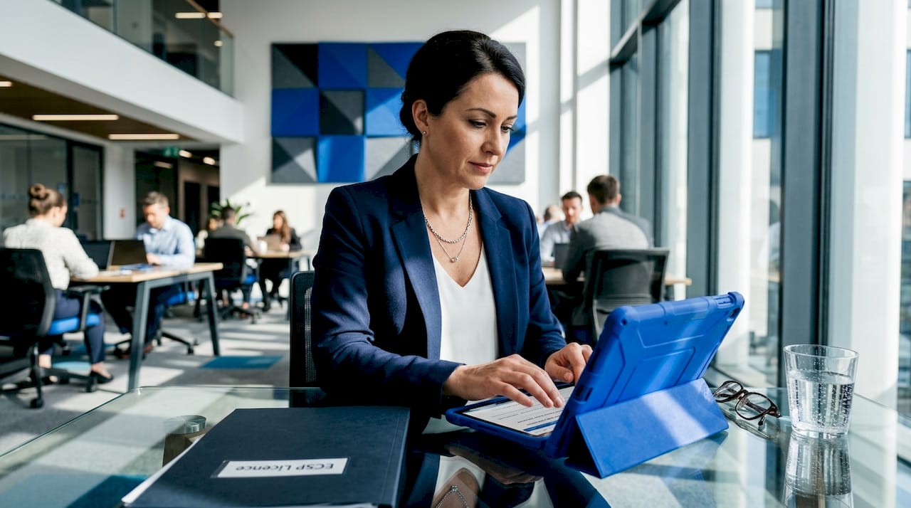 Compliance officer reviewing EU crowdfunding regulations