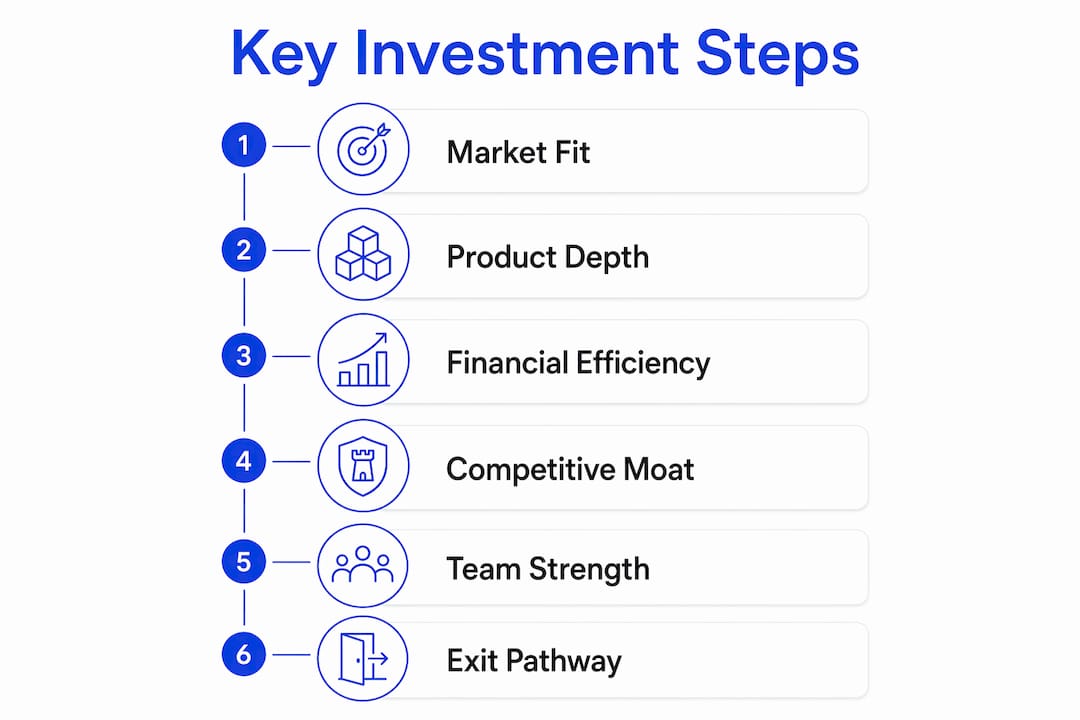 Infographic detailing key steps in investment project evaluation