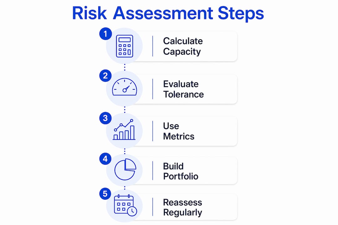 Infographic illustrating steps in investment risk assessment