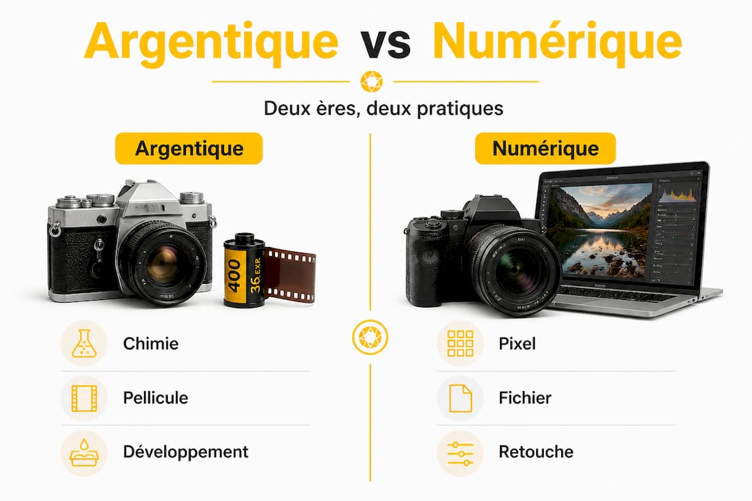 Infographie : le match entre photographie argentique et numérique